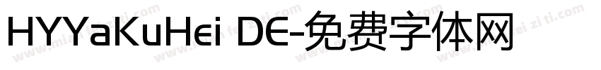 HYYaKuHei DE字体转换